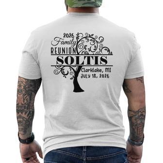 Soltis Family Reunion 2026 Text No Box Men's T-shirt Back Print - Thegiftio UK