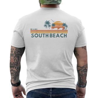 South Beach Miami Summer Vacation Vintage 70'S Men's T-shirt Back Print - Thegiftio