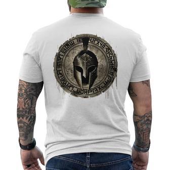 Sparta Casque De Combattantpartiate Leonidaspartan Haut De Gamme T-shirt imprimé au dos - Cadeauxyz