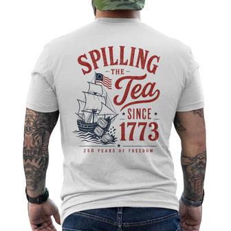 Spilling The Tea Since 1773 Party History Pun 4Th Of July Men's T-shirt Back Print | Seseable UK