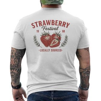 Strawberry Festival 1968 Locally Sourced Summer Vibes Fruit Men's T-shirt Back Print - Monsterry