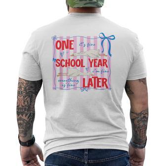 Striped One School Year Later Goose End Of School Year Men's T-shirt Back Print | Mazezy
