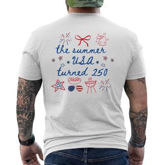 The Summer Usa Turned 250 America 250Th Anniversary Men's T-shirt Back Print - Thegiftio UK
