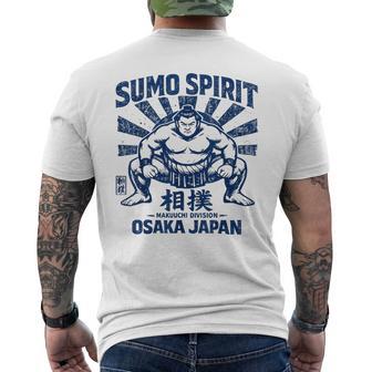 Sumo Spirit Wrestling Japan Osaka Japanese Vintage Men's T-shirt Back Print - Thegiftio UK