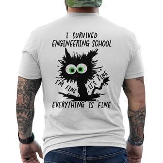 I Survived Engineering School Graduation 2026 Men's T-shirt Back Print - Thegiftio UK