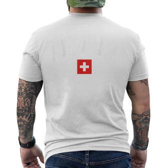 Switzerland Swiss Flag Graphic Men's T-shirt Back Print - Monsterry