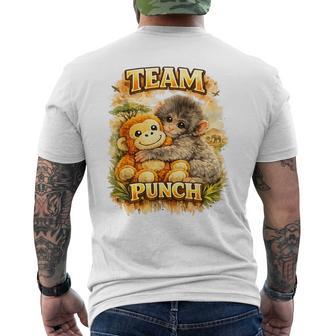 Team Punch Peluche De Mono Para Abrazar Diseño Deafari Camiseta Hombre Estampado Espalda - Regaloses