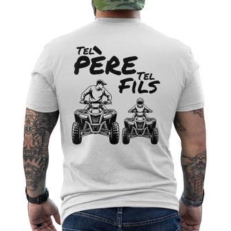 Tel Père Tel Fils Quadport Motocycliste Motocross Atv T-shirt imprimé au dos - Cadeauxyz