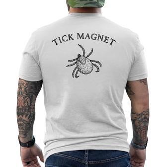 Tick Magnet Hiking Camping Outdoor Bug Tick Magnet Men's T-shirt Back Print - Monsterry