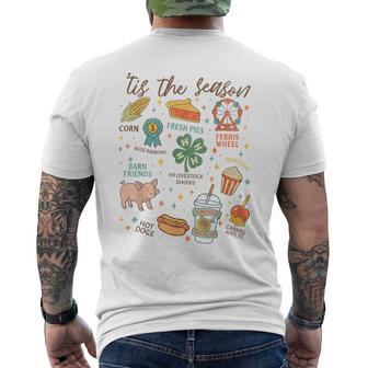 Tis The Season State Fair Livestock Shows Fair Week Tired Men's T-shirt Back Print - Thegiftio UK
