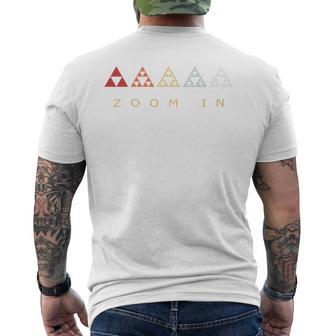 Triangle Fractal Géométrie Mathématiques Rétro Haut De Gamme T-shirt imprimé au dos - Cadeauxyz