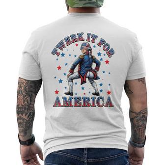 Twerk It For America Patriotic Adult Humor 4Th Of July Men's T-shirt Back Print - Thegiftio UK