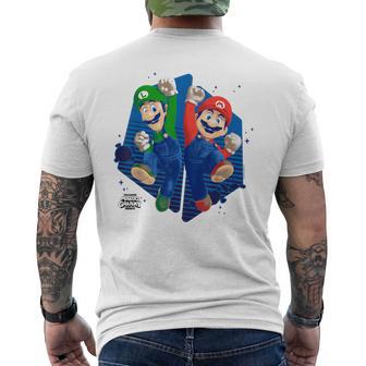 Theuper Mario Galaxy Movie Mario & Luigi Galaxy Jump T-shirt da uomo con stampa posteriore - Novitaregali