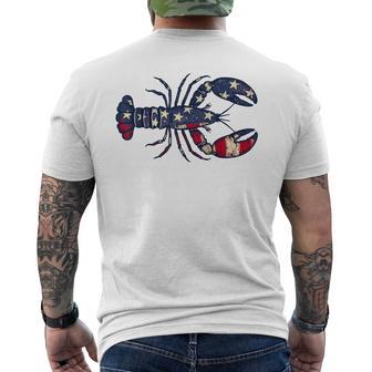 Usa Flag Crawfish Season 4Th Of July Crawfish Boil Party Men's T-shirt Back Print - Thegiftio UK