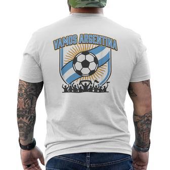 Vamos Argentina Flag Argentina Pride Men's T-shirt Back Print - Thegiftio UK