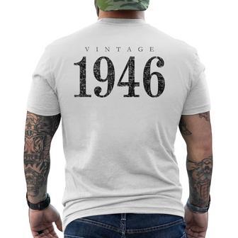 Vintage 1946 Nero Antico 80 Compleanno T-shirt da uomo con stampa posteriore - Novitaregali