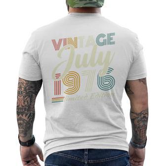 Vintage Juillet 1976 Cadeau Anniversaire 50 Ans Hommes Haut De Gamme T-shirt imprimé au dos - Cadeauxyz