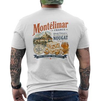 Vintage Montelimar France Nougat Capitale Rétrooyage T-shirt imprimé au dos - Cadeauxyz