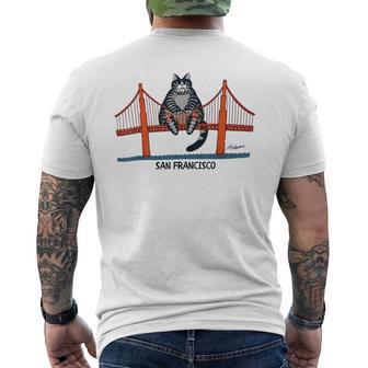 Vintage Retro Cat San Francisco Men's T-shirt Back Print - Thegiftio UK