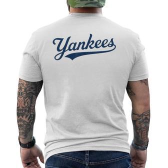 Vintage Yankee Name Personalized Men's T-shirt Back Print | Mazezy