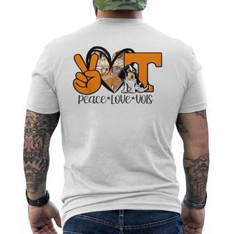 Vols Peace Love Vols Men's T-shirt Back Print - Thegiftio UK