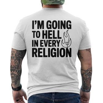 Voy Al Infierno En Todas Las Religiones Camiseta Hombre Estampado Espalda - Regaloses