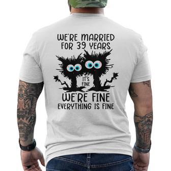 We're Married For 39 Years Men's T-shirt Back Print - Thegiftio UK