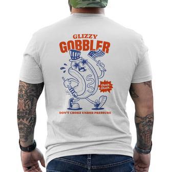 Women's Glizzy Gobbler Patriotic Hot Dog 4Th Of July Humor Men's T-shirt Back Print - Thegiftio UK