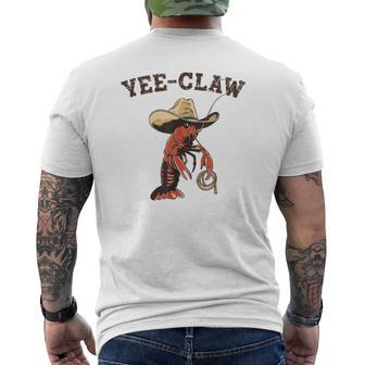Yee Claw Crawfish Cajun Seafood Festival Men's T-shirt Back Print - Thegiftio