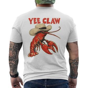 Yee Claw Crawfish Cowboy Men's T-shirt Back Print - Thegiftio