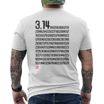 「314 円周率 数学 非合理数」おもしろ 筆文字 服 面白い文字入り メンズTシャツ バックプリント - Kawaiitshirt