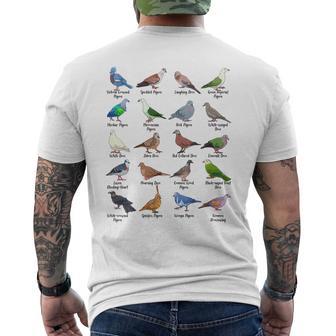 さまざまな種類のハト ハト 長袖tシャツ メンズTシャツ バックプリント - Kawaiitshirt