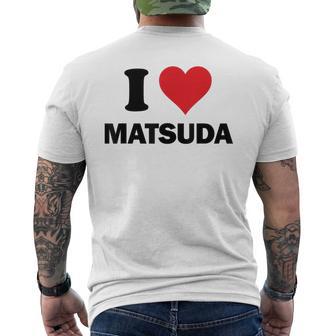 アイハート 松田 日本 愛 日本土産 メンズTシャツ バックプリント - Kawaiitshirt