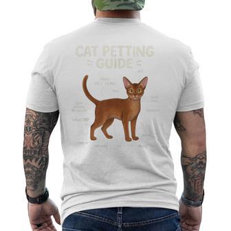 アビシニアン猫ふれあいガイド 面白い猫好き メンズTシャツ バックプリント - Kawaiitshirt
