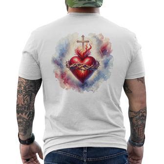 イエスの聖心 カトリック 献身 信仰 メンズTシャツ バックプリント - Kawaiitshirt