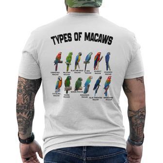 コンゴウインコの種類 面白い品種 コンゴウインコ ヴィンテージ オウム ファミリー メンズTシャツ バックプリント - Kawaiitshirt