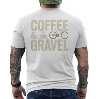 コーヒー&グラベル グラベル グラベルバイク グラベルバイカー オフロードバイク メンズTシャツ バックプリント - Kawaiitshirt