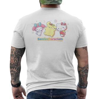 サンリオキャラクターズ サンリオキャラクター大賞デザイン 集合B メンズTシャツ バックプリント - Kawaiitshirt
