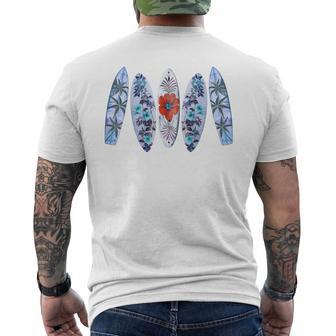 サーフィン サーフボード ヴィンテージ レトロ サーフボーダー ビーチ サーフィン メンズTシャツ バックプリント - Kawaiitshirt