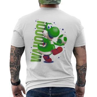 ザ・スーパーマリオギャラクシー・ムービー Action Yoshi 長袖tシャツ メンズTシャツ バックプリント - Kawaiitshirt