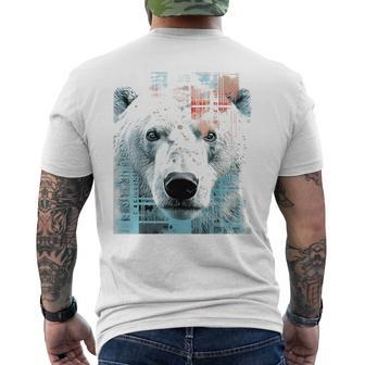 シロクマ 動物 グラフィック 描画 シロクマ メンズTシャツ バックプリント - Kawaiitshirt