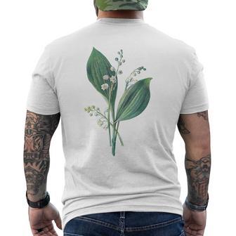 スズラン植物アートペインティングtシャツ メンズTシャツ バックプリント - Kawaiitshirt