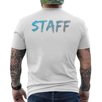 スタッフバックプリントデザインtシャツ イベントスタッフ用 メンズTシャツ バックプリント - Kawaiitshirt