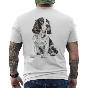 スプリンガー スパニエル 犬 モチーフ ペット 作品 スプリンガー スパニエル メンズTシャツ バックプリント - Kawaiitshirt