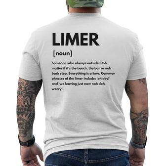 トリニダード・トバゴ Limer Definition Liming Lime メンズTシャツ バックプリント - Kawaiitshirt