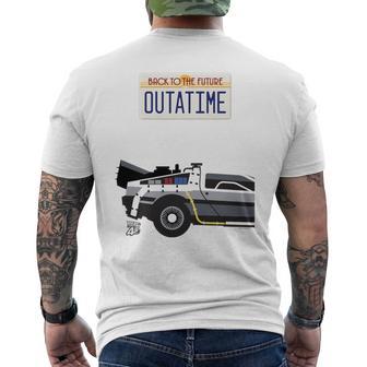 バック・トゥ・ザ・フューチャー Outatime ナンバープレート 長袖tシャツ メンズTシャツ バックプリント - Kawaiitshirt