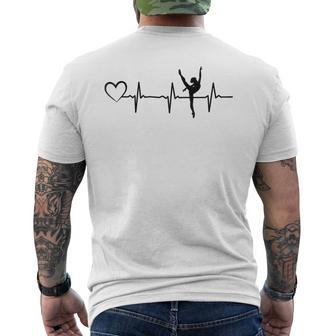 バレリーナ ハートビート ハート バレリーナ バレエ ハートビート メンズTシャツ バックプリント - Kawaiitshirt