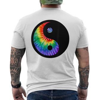 ヒッピータイダイ 陰陽 メンズTシャツ バックプリント - Kawaiitshirt