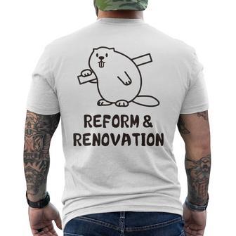 ビーバー リフォーム リノベーション 職人 大工 建築 木工 メンズ レディース キッズ かわいい メンズTシャツ バックプリント - Kawaiitshirt