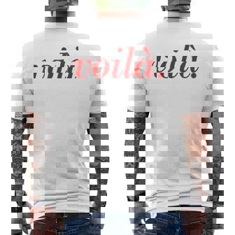 フランス語のことわざoila Paris 休暇 フランス語の引用 メンズTシャツ バックプリント - Kawaiitshirt